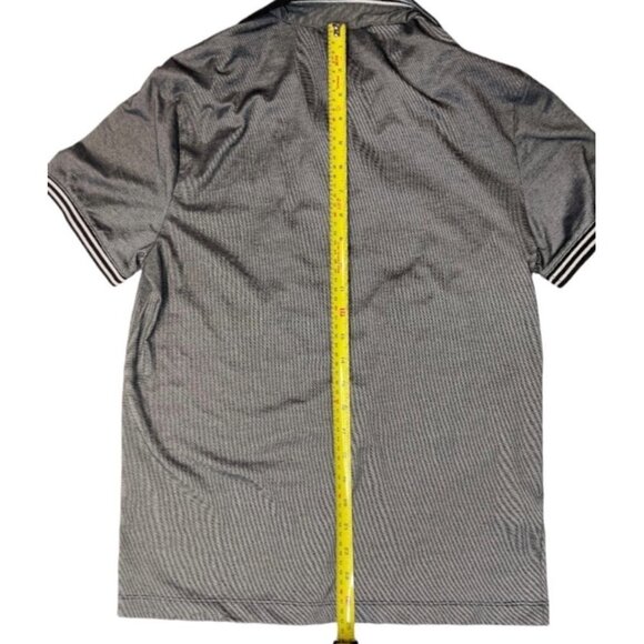 PERRY‎ ELLIS ICON Golf Polo Shirt Small Grey Black Moisture-wicking Breathable - Picture 9 of 10